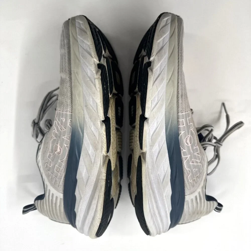 Hoka One One Bondi 6 Women's Shoes Size 9 D Running Athletic Sneakers Gray Blue - Picture 4 of 10